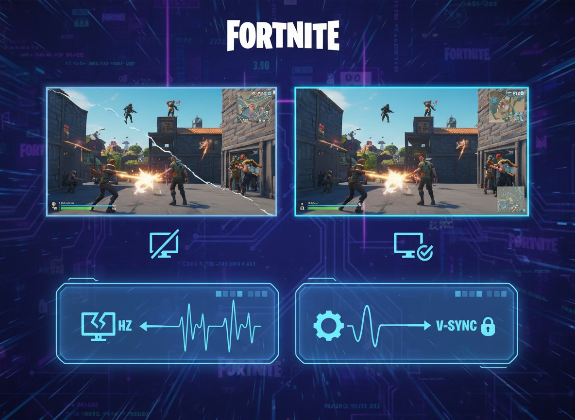 【初心者向け】リフレッシュレートとV-Syncの関係：『フォートナイト』での設定例と効果